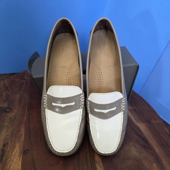 GH Bass Weejuns Colorblock Penny Loafer Women’s 7.5/8M Taupe/Off White 3998 268 - Picture 8 of 12
